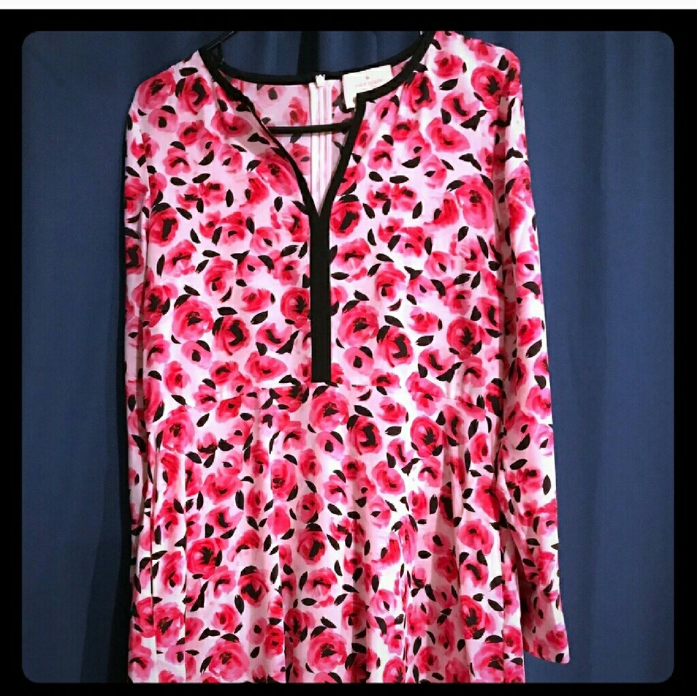 Kate Spade Falling Roses Silk Dress - Picture 3 of 4
